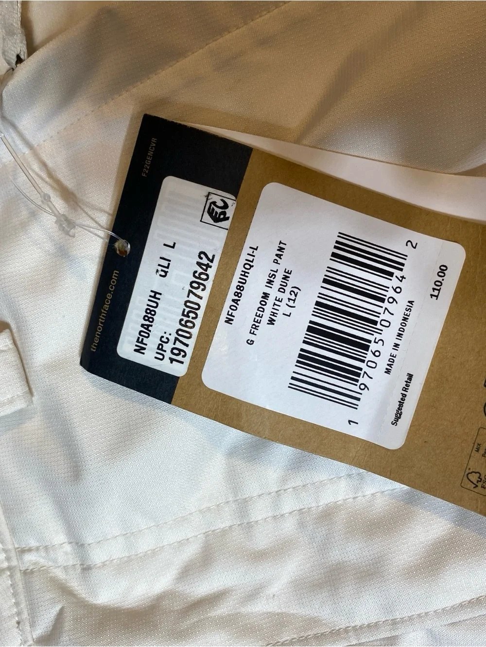NWT The North Face Girls Freedom Insulated Ski Snowboard Pants White L